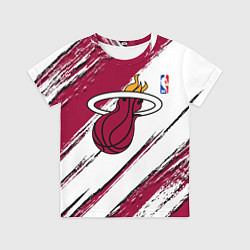 Детская футболка Майами Хит - линии с потертостями