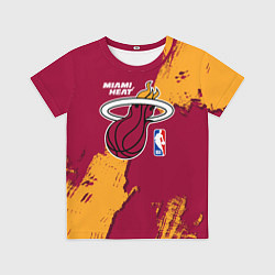 Детская футболка Майами Хит - разлитая краска