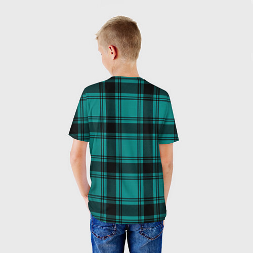 Детская футболка Checkered dark blue / 3D-принт – фото 4