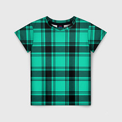 Детская футболка Checkered turquoise