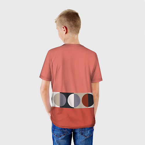 Детская футболка Луна Малевича розовый томат / 3D-принт – фото 4