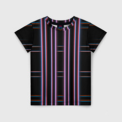 Детская футболка Neon red blue black