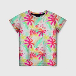 Детская футболка Palm yellow pink