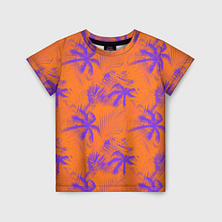 Футболка детская Palm orange, цвет: 3D-принт