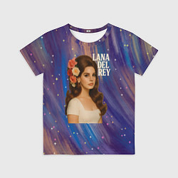 Детская футболка Lana Del Rey с цветами в волосах
