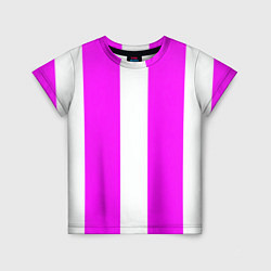 Детская футболка Color white pink line