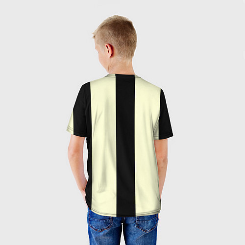 Детская футболка Color black beige line / 3D-принт – фото 4
