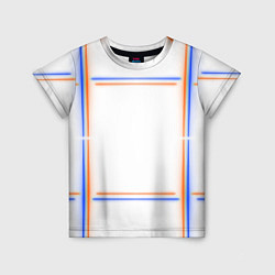 Детская футболка Neon white orange blue