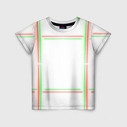 Футболка детская Neon light green red, цвет: 3D-принт
