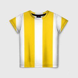 Детская футболка Color yellow white line