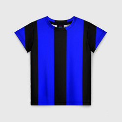 Детская футболка Color blue black stripes