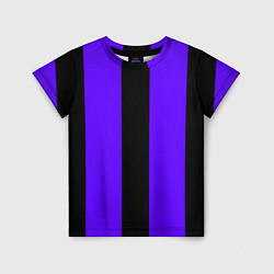 Детская футболка Color purple black stripes