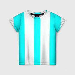 Детская футболка Color light blue white lines