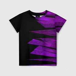 Детская футболка Color purple black stripes