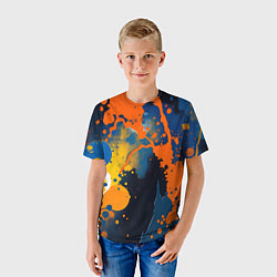 Футболка детская Краска на стене, цвет: 3D-принт — фото 2