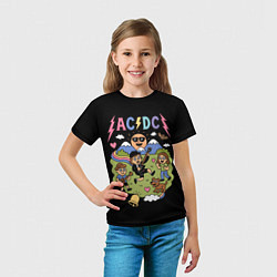 Футболка детская ACDC, мультяшный стиль, цвет: 3D-принт — фото 2
