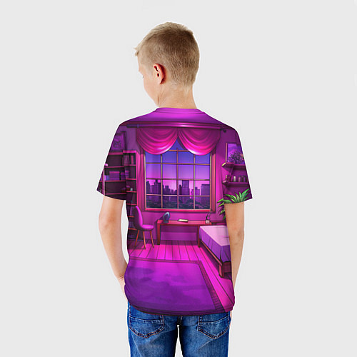 Детская футболка Дандадан Сиратори Айра с кофе / 3D-принт – фото 4