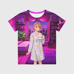 Детская футболка Дандадан Сиратори Айра с кофе