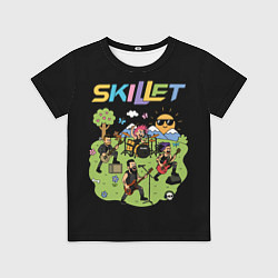 Детская футболка Скиллет мультяшный стиль
