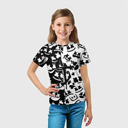 Футболка детская Doom x Marshmello pattern, цвет: 3D-принт — фото 2