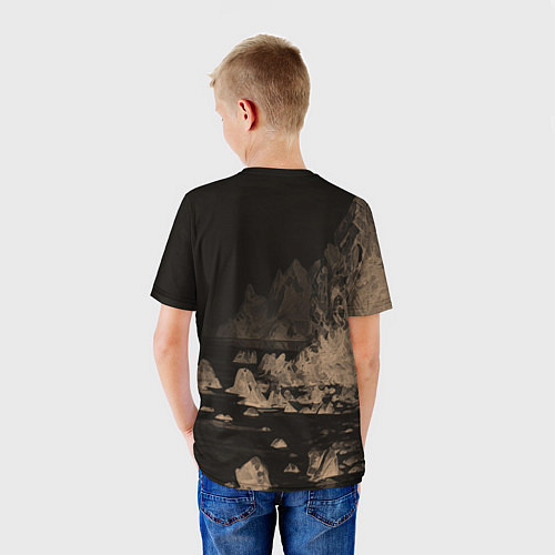 Детская футболка Dream on тёмно-коричневый / 3D-принт – фото 4