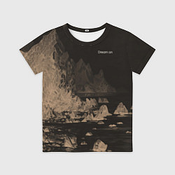 Детская футболка Dream on тёмно-коричневый