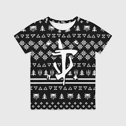 Футболка детская Doom x witcher pattern, цвет: 3D-принт