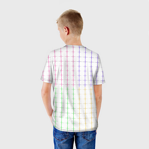 Детская футболка Color white multicolored stripes / 3D-принт – фото 4