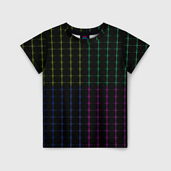 Детская футболка Color black multicolored stripes