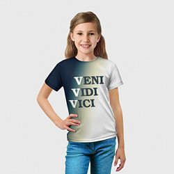 Футболка детская Крылатя фраза vvv - градиент, цвет: 3D-принт — фото 2
