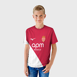 Футболка детская Головин домашняя форма Монако 2025 2026, цвет: 3D-принт — фото 2