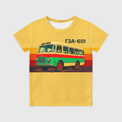 Детская футболка Ретро автобус ГЗА-651 поп-арт