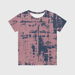 Детская футболка Текстура с потертостями сине-розовая