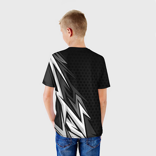 Детская футболка Subaru - монохромный черный / 3D-принт – фото 4