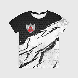 Детская футболка Федерация бокса России - белый затертый