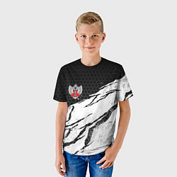 Футболка детская Федерация бокса России - белый затертый, цвет: 3D-принт — фото 2