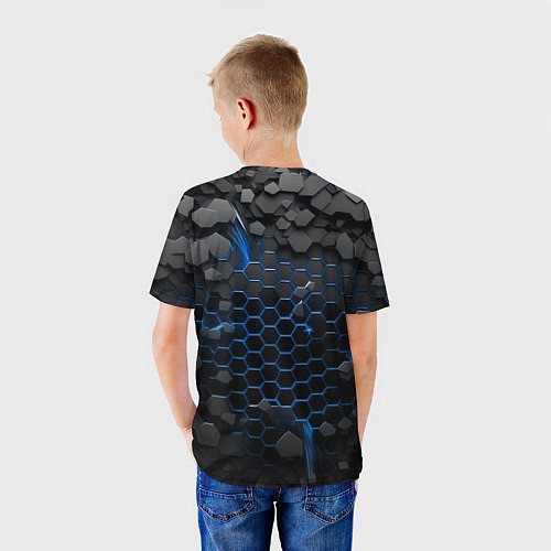 Детская футболка Саня держит удар - щит / 3D-принт – фото 4
