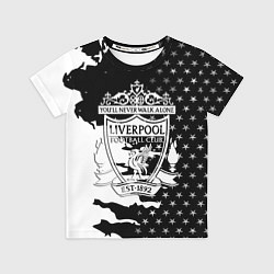 Футболка детская Liverpool текстура спорт, цвет: 3D-принт