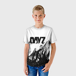 Футболка детская Dayz текстура огонь, цвет: 3D-принт — фото 2