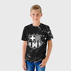 Футболка детская Barcelona краски белые, цвет: 3D-принт — фото 2
