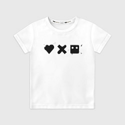Футболка детская Love death and robots - black and white, цвет: 3D-принт