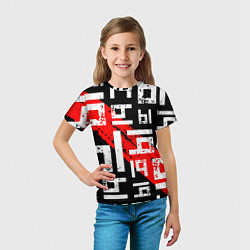 Футболка детская Ы, паттерн, цвет: 3D-принт — фото 2