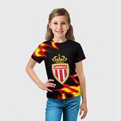 Футболка детская Монако огненный фон текстура, цвет: 3D-принт — фото 2