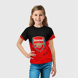 Футболка детская Arsenal текстура краски, цвет: 3D-принт — фото 2