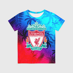 Детская футболка Liverpool неоновые тропики