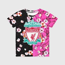 Футболка детская Liverpool весенние цветы, цвет: 3D-принт