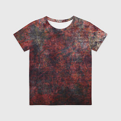 Детская футболка Абстракция - wall in red lichen