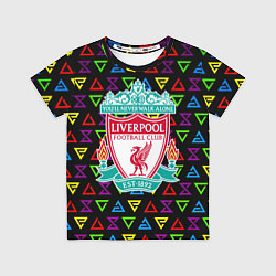 Футболка детская Liverpool pattern neon, цвет: 3D-принт