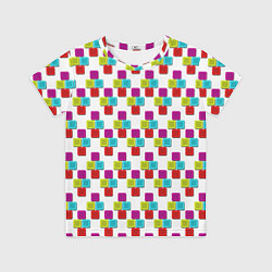 Детская футболка Цветные блоки на белом