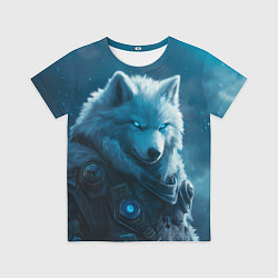 Футболка детская Воин волк зимой, цвет: 3D-принт